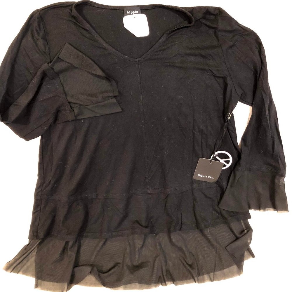 Boho Black Long Sleeve T-shirt